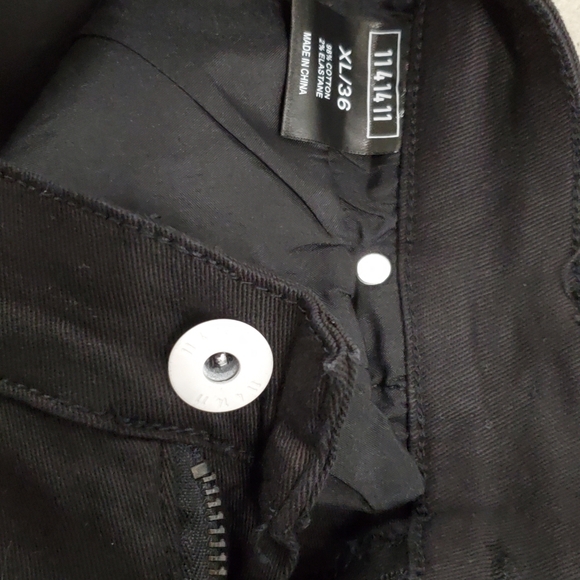 KDNK Black Mens XL 36 distressed pants - Picture 3 of 5